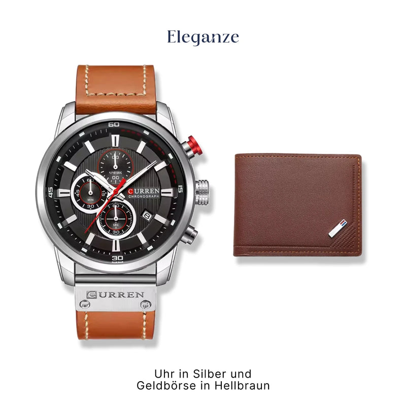 Curren Titan Edition™ Uhr + Exklusive Slim-Geldbörse aus Leder