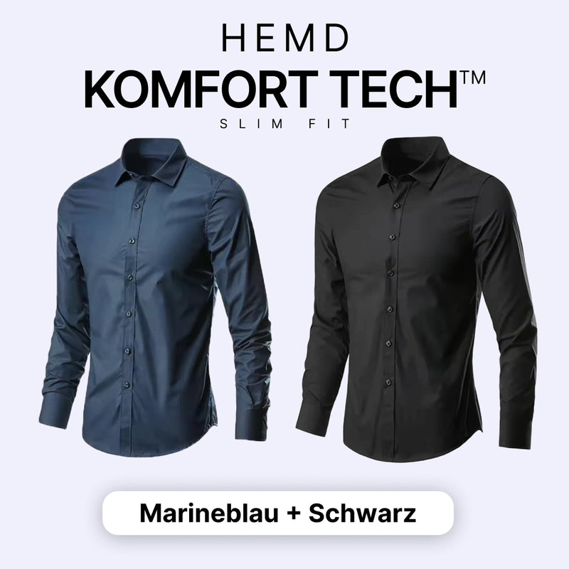 Komfort Tech – Herrenhemd mit flexibler Technologie [KAUFE 1, ERHALTE 1 GRATIS]