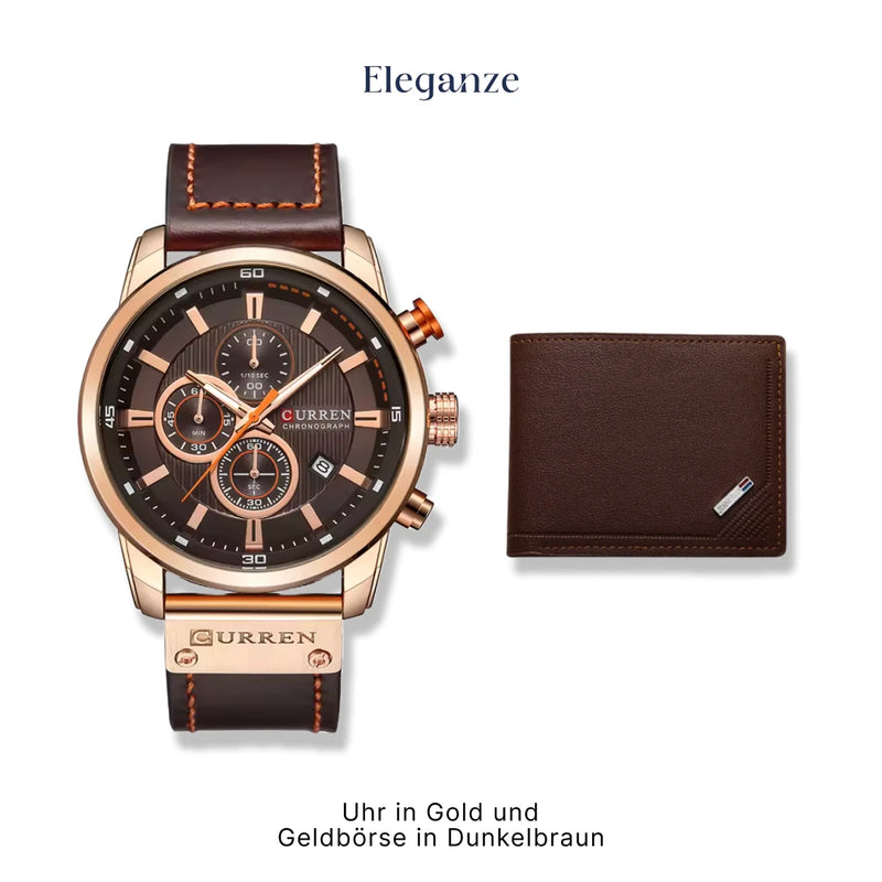 Curren Titan Edition™ Uhr + Exklusive Slim-Geldbörse aus Leder