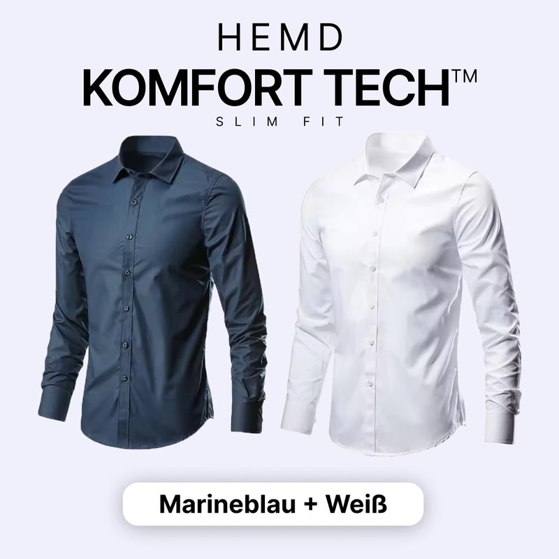 Komfort Tech – Herrenhemd mit flexibler Technologie [KAUFE 1, ERHALTE 1 GRATIS]