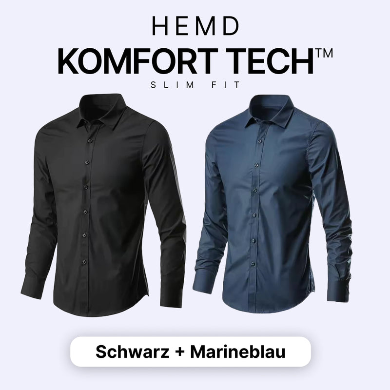 Komfort Tech – Herrenhemd mit flexibler Technologie [KAUFE 1, ERHALTE 1 GRATIS]